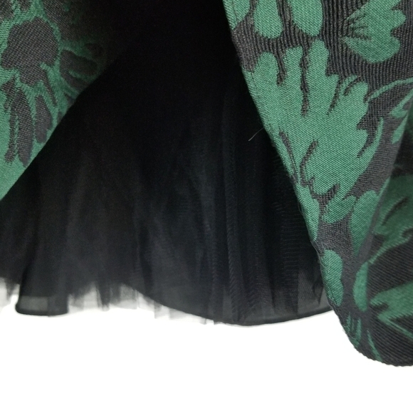 David Charles Girls 2 YRS Green Brocade Dress Jacquard Special Occasion Holiday - Picture 5 of 15